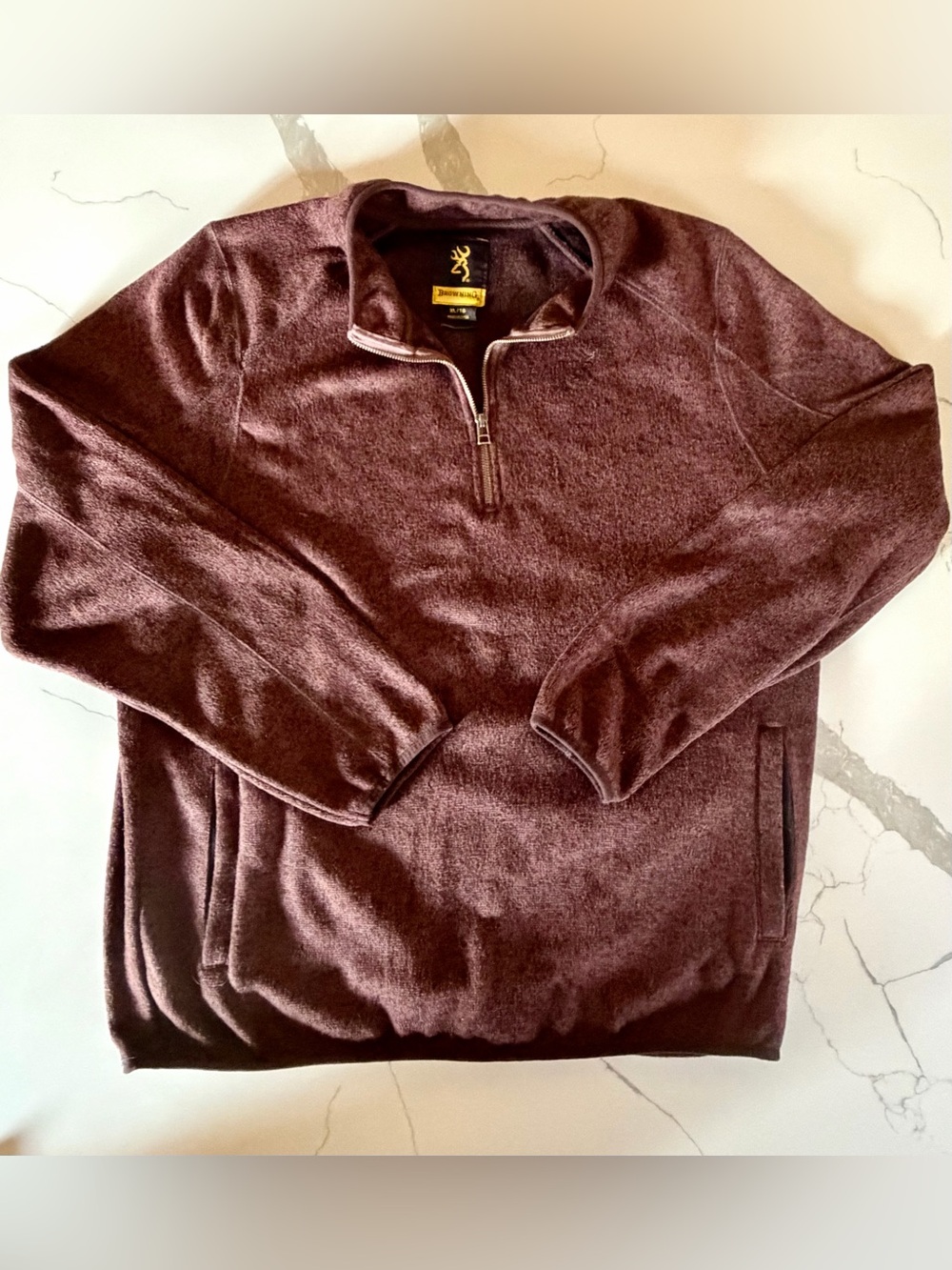 Browning Men's Quarter-Zip Sweater - Burgundy